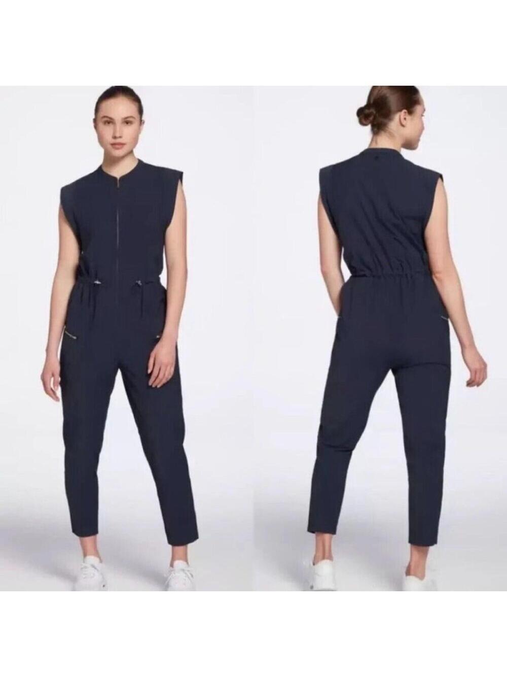 CALIA by Carrie Underwood Navy Blue Journey Sleeveless Pant Jumpsuit Size Small